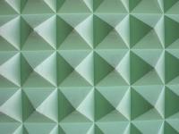 Revestimento em azulajeria verde tridimensional